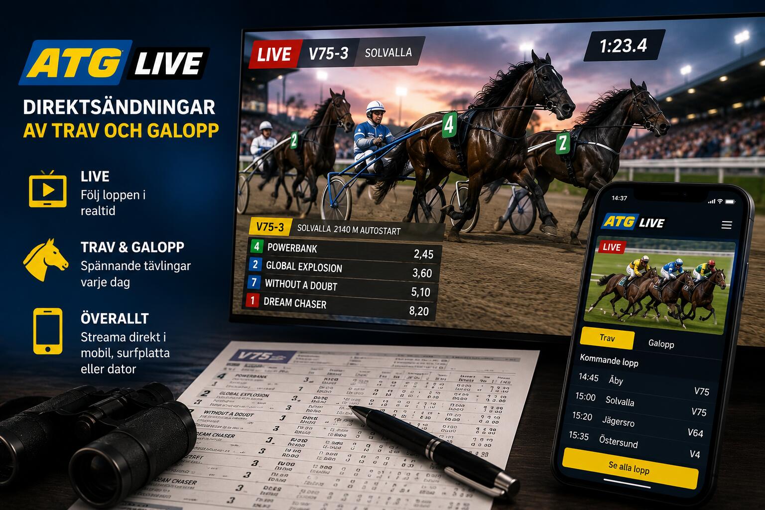 ATG Live – så fungerar direktsändningarna av trav och galopp